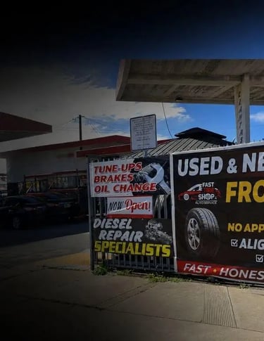 Fast Tire Shop & Auto Service in Bell Gardens specializing in new tires, used tires, truck tire