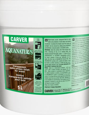 Barniz de acabado transparente acrilico al agua AQUANATUR