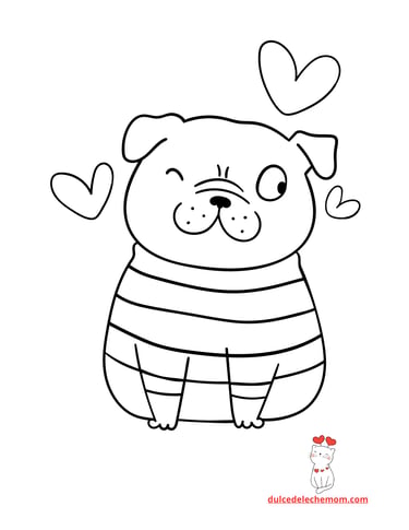 Pug Coloring page