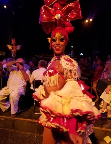 Dancer in the show at The Tropicana in Havana, Cuba