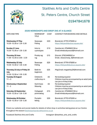 2026 Workshops