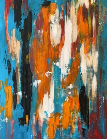 Sans titre, acrylique sur toile, 75X115 cm