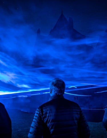 instalação em espaço urbano - Waterlicht" - Daan Roosegaarde