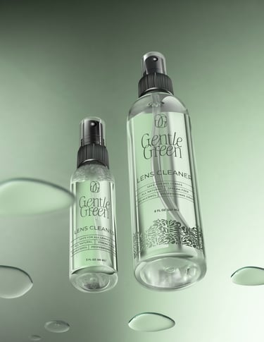 Gentle green spray bottle posters