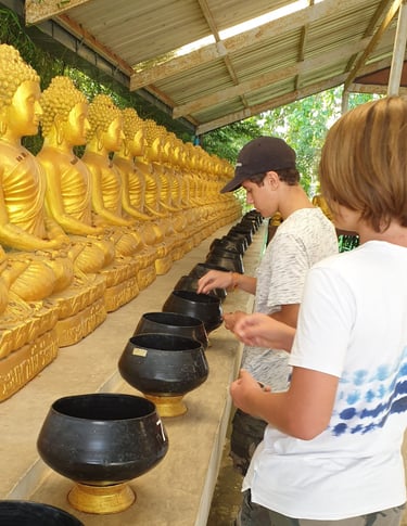 thailand phuket big buddha 32 alms bowls make a wish