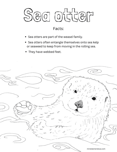 An example of a hand drawn coloring page by Mireida Mendoza