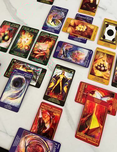 Spiral Spread Tarot card reading with I Am One deck