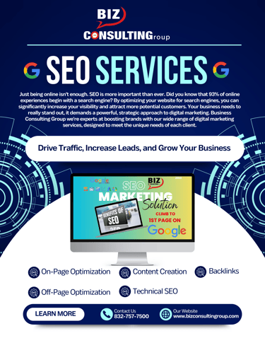 SEO Packages Business Consulting Group in Houston, TX