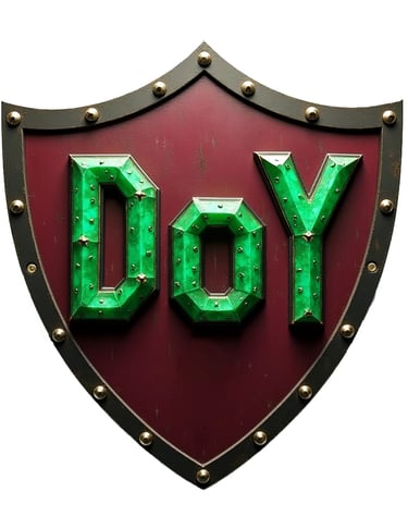 Disciples of Yahawashi shield with DoY letters on it. 