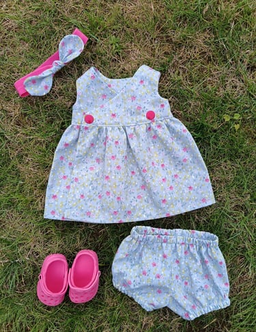 Wollyonline BD1624 view C dress and view G bloomers