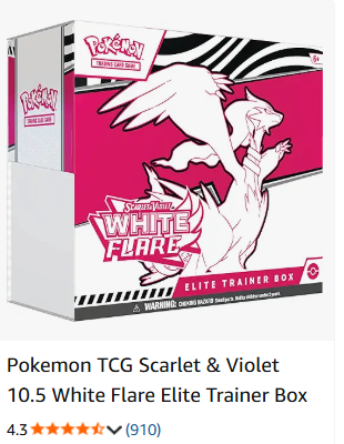 Buy Pokemon TCG Scarlet & Violet 10.5 White Flare Elite Trainer Box