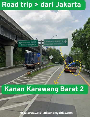 Petunjuk arah san diego hills memorial park karawang dari arah jakarta