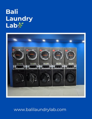 Modern coin laundry machines in Renon, Denpasar — clean, fast and eco‑friendly.