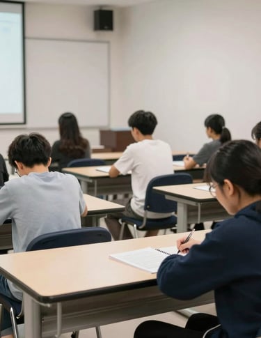 blue and white academic hat