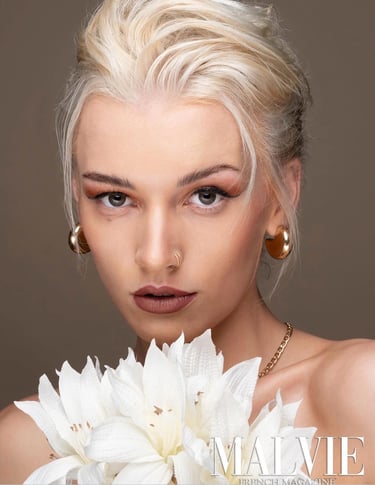 luxury fashion beauty with MALVIE editorial influence