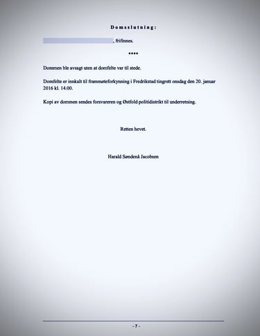 Rettsavgjørelse Fredrikstad Salah Hassan Al Saadi og kone Hans Qatranada Adnan Abdulhussein, Hege Finsveen، Østfold politi