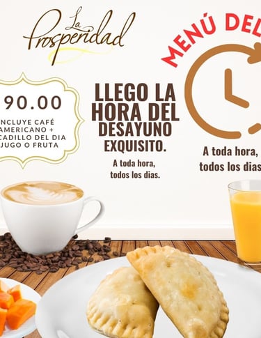Menú del dia desayuno en Tlaxcala