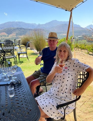 Guests on the Wine Tram in Franschhoek