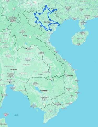 North Vietnam motorbike loop