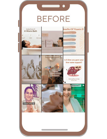 social media feed before picture