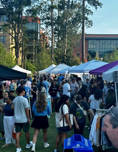 Community crowds filter through the Cary Night Market