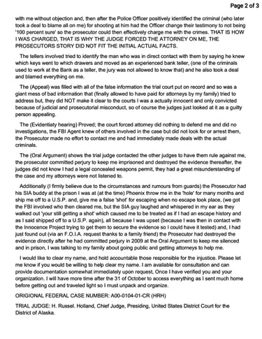 FBI DOJ Call to action Fourteenth Amendment violations. Page 2 of 3.