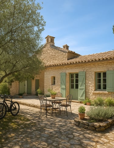 maison provençale et pierres sèches