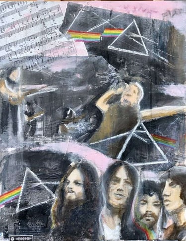 Eerbetoon aan Pink Floyd, geluidsdoek