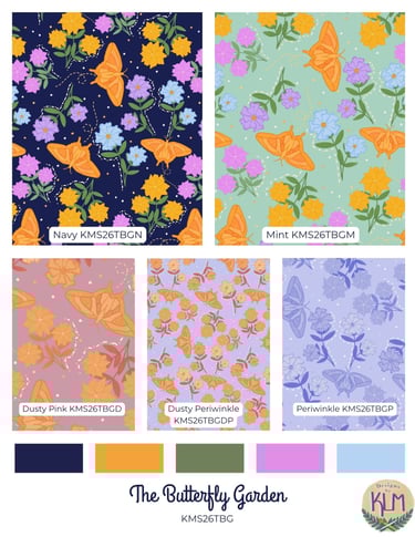 a collection of colorful butterflies and flowers in a variety of colors