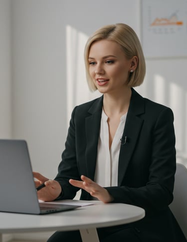 a professional on a virtual mock interview 