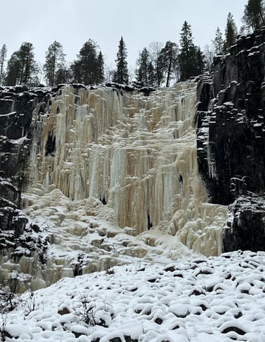Frozen waterfall