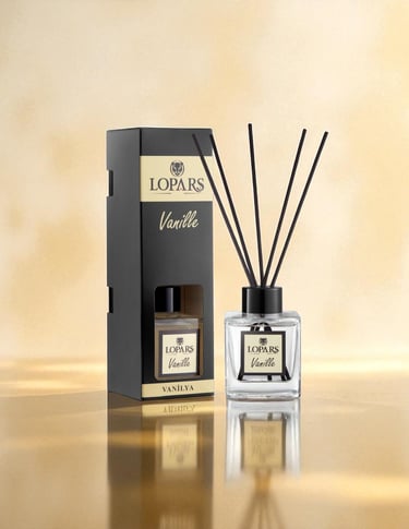 Lopars Vanille (Vanilya) 5 Bambu Çubuklu Oda (oda parfümü) Kokusu 100 ml