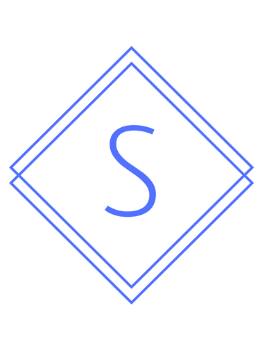 Soli uk logo. Letter S in diamond