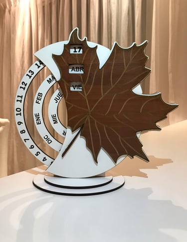 calendario permanente de apoyo diseño hoja de arce