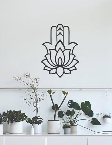 mano de fatima y flor de loto