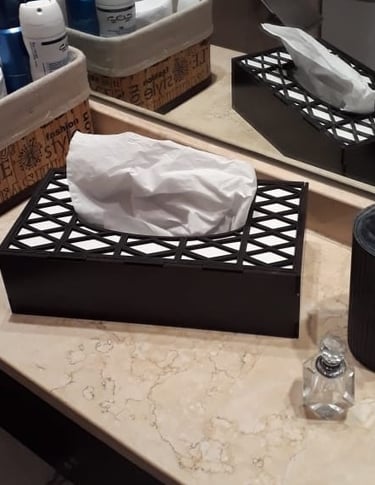 porta pañuelos de papel carilina calado rombos