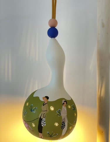 Luminaire calebasse Claire Mahé