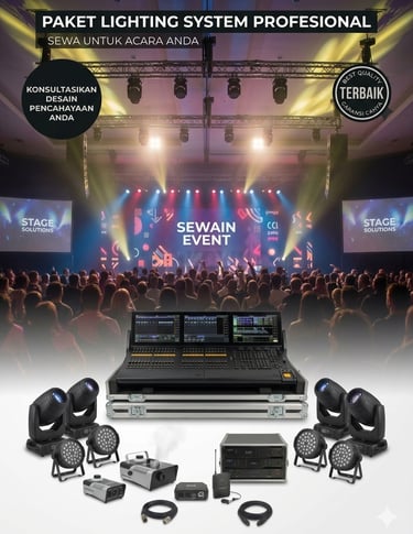 "Sewa lighting system moving head beam Jakarta"