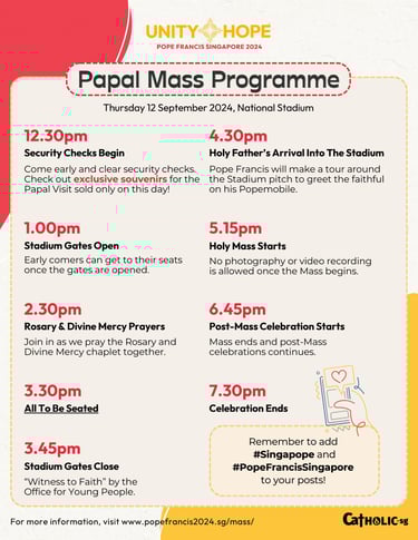 Pope Francis Holy Mass in Singapore 