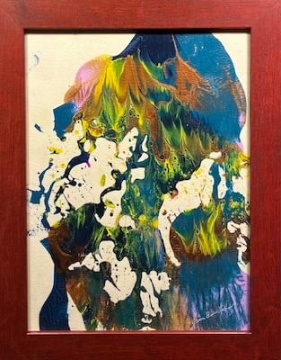 Ghost - acrylic poured paint