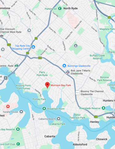 Map showing the location of Creating Greats Football Academy in Sydney
