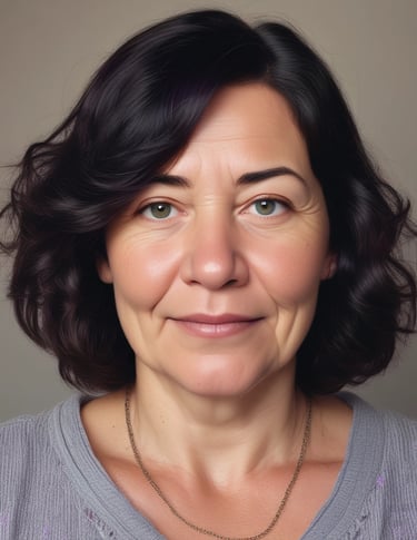 Photograph of a woman in her fifties.