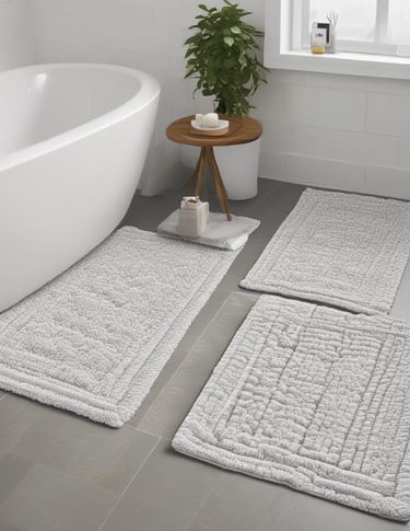 Tappeti bagno antiscivolo in cotone: set 3 pezzi e scendibagno singoli | Cimino Arredi