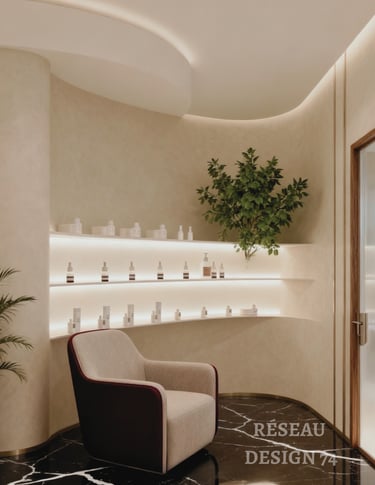 Rénovation de clinique esthétique par des architectes