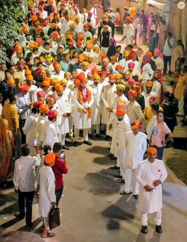 King of Bundi Maharao Vanshvardhan Singh and Hadoti landlords in Laxmi Narayan Shobhayatra, Kota Dussehra.