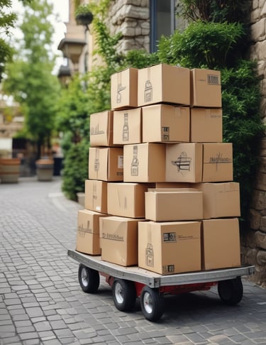 brown cardboard boxes on brown wooden table