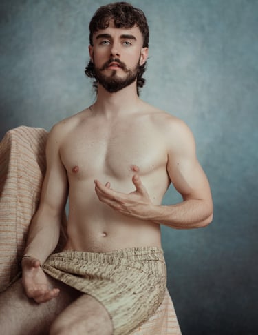 Séance photo nu et boudoir homme en studio à Courfaivre dans le canton du Jura suisse