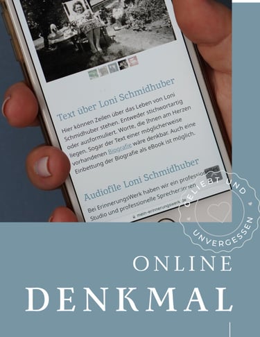 Online Denkmal. Digitale Gedenkseite. Grabredner Frankfurt.