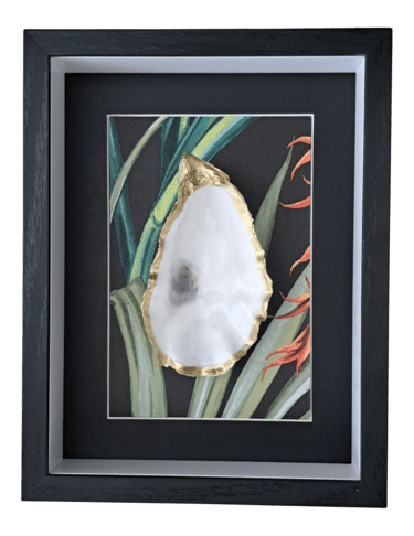 oester schilderij met bloemen 
