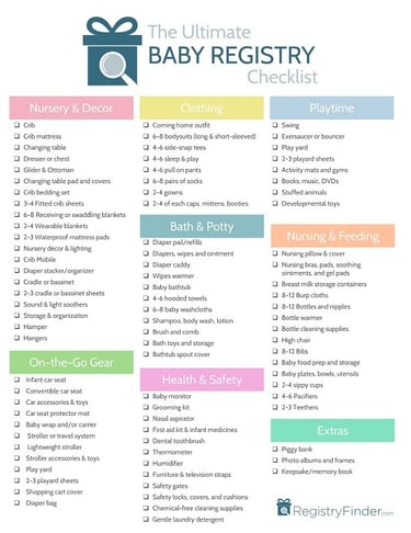 baby registry checklist